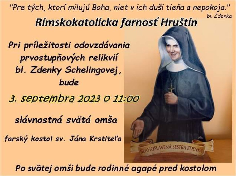 Read more about the article Privítanie relikvie Zdenky Schelingovej